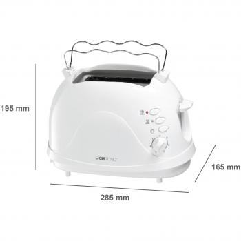 Clatronic TA 3565 Tostadora de Pan 2 Ranuras 700W Blanca