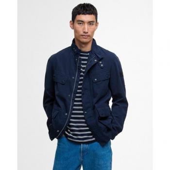 Barbour Duke XL Navy Men's Light Cotton Blazer with Fasteners