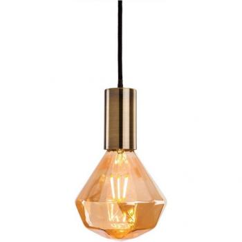 Suspension Laiton Antique 1 Ampoule 21cm