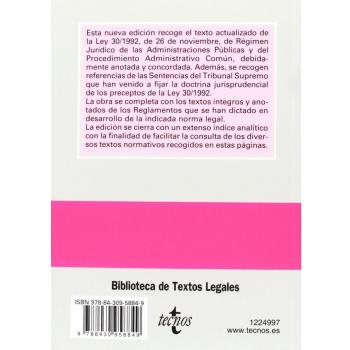 Legislación general de Régimen Jurídico de las Administraciones Públicas y del Procedimiento Administrativo Común (Tapa blanda).