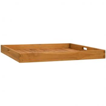Plateau de Service en Teck Massif – Dimension 70 × 70 cm – VidaXL