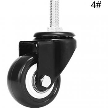 Roue de fauteuil roulant universelle en PVC, 1,5 pouces, silencieuse et pivotante