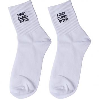 Unisex Casual Cotton Socks with Letter Design