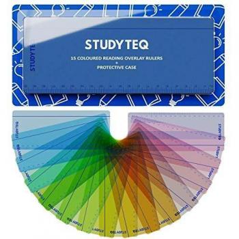 Visual Ease Dyslexia Kit – 15 Overlays, Rulers & Protective Shell