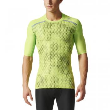 Herren T-Shirt TF Chill GFX SS Adidas – Größe S, Farbvarianten Grün/Grau
