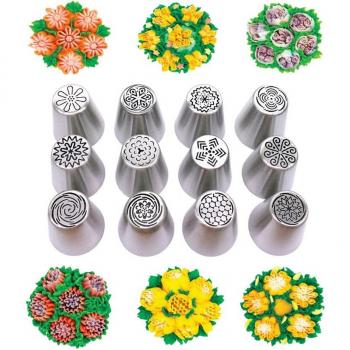 Larger Stainless Steel Icing Piping Nozzles Set