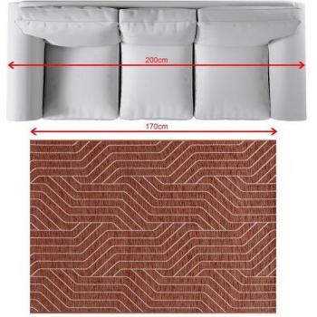 Dekoria Teppich Velvet Woll Rost 120x170 cm