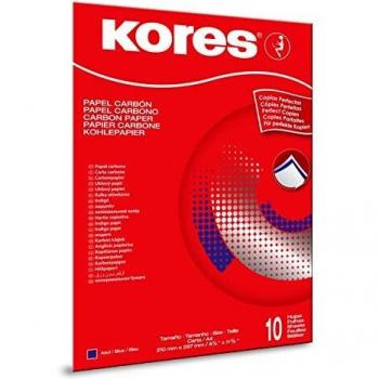 Kores Papier Carbone A4 10 Feuilles Bleu