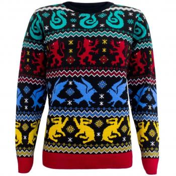 Suéter Harry Potter de Navidad para casas talla S