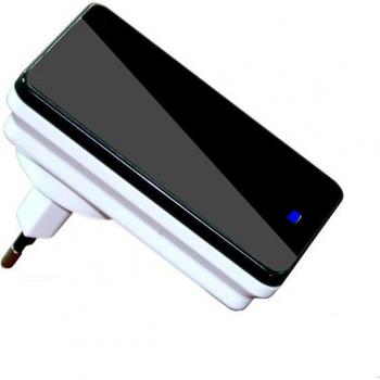 Plug-in wireless doorbell with touch sensor and waterproof features