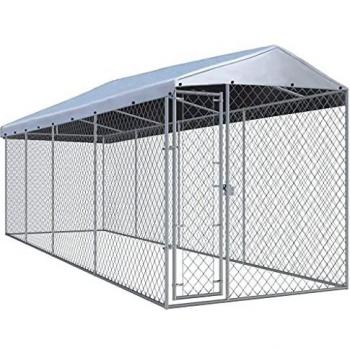 Perrera de exterior con tejado 760x190x225 cm