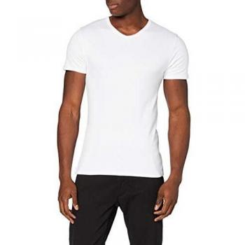 Abanderado White Short Sleeve V-Neck Base Layer for Men L
