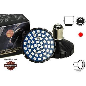 Lampada Led BAY15D 1157 Compatibile Moto Harley Davidson Canbus No Errore Luce Posizione e Stop Posteriore No Polarita 48 Smd 2835