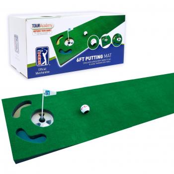 PGA Tour 6ft Putting Mat with Alignment Tool and Guide Ball