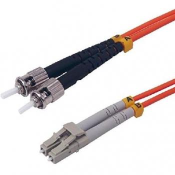 Cable de Fibra óptica MCL 2m LC/ST OM2 Rojo, Negro, Gris