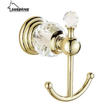 European Style Solid Brass Chrome Crystal Bathroom Accessories