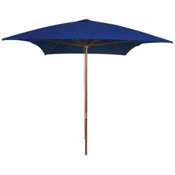 Parasol extérieur en bois bleu 200x300 cm