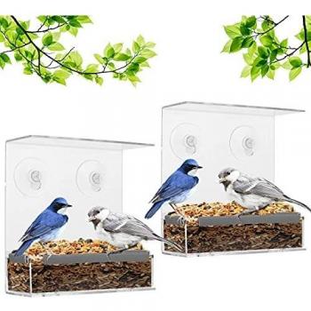 Removable Seed Tray Birdhouse Pair
