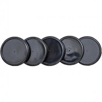 Kit de Discos e Elástico 2,3cm para Caderno Preto