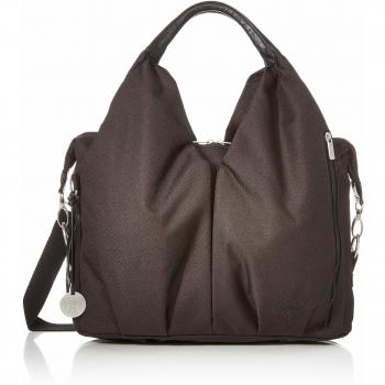 Nachhaltige LÄSSIG Baby-Wickeltasche – Schwarzer Green Label Neckline Bag