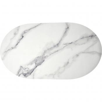 Tapis de bain design marbre blanc 60x110 cm
