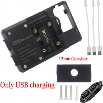 BMW Motorcycle Wireless Mobile Phone Holder with USB Charger for R1200GS LC ADV S1000XR R1200RS R1250GS