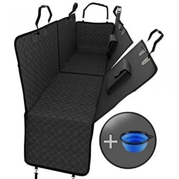 Coprisedile Auto per Cani Divisibile con Protezione Laterale e 2 Tasche per Trasporto