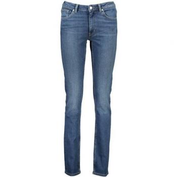 W28L34 Gant Blue Cotton Jeans – Slim Fit, Females