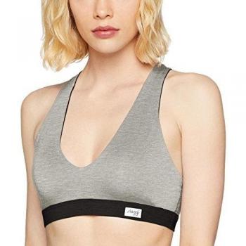 Sloggi Damen Sporttop Women Move Flow, Grau Kombination M013, Größe 40
