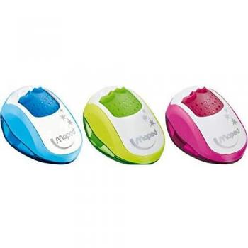 Maped Afilalapiz Clean Doble Verde, Rosa o Azul Plastico 030211 24 u