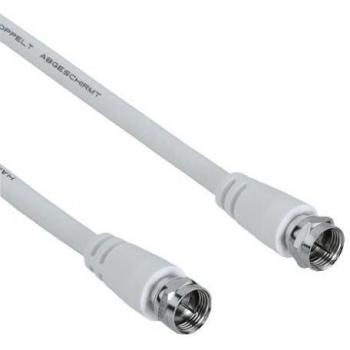 Satellitenkabel Hama mit F-Steckern, 1,5 m lang, 2x F-Stecker, verstärkt