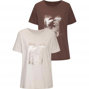 Goldschimmer-Baumwoll-T-Shirt – 2 Stück, premium Qualität