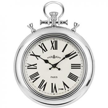 Lowell Wanduhr 41cm Chrom-21460C