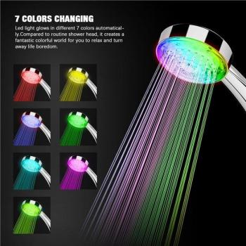 **Hochdruck‑LED Kurve Dusche – 7 Farben, romantisches Automatiklicht für das Badezimmer