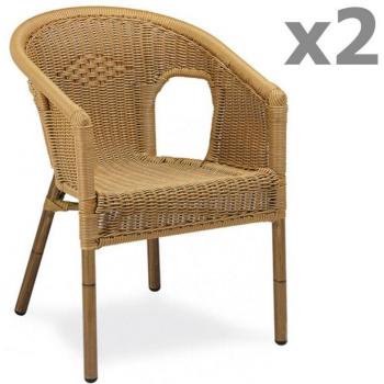 Sillones Miel Aluminio – Lote 2 Unidades