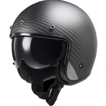 Casco Moto Jet Cafè Racer LS2 OF601 BOB 2 CARBON Opaco taglia M