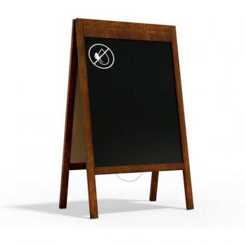 Signalétique de trottoir : Chevalet STOP 100×60 cm, cadre en bois laqué ALLboards