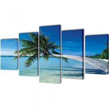 Sand Beach Canvas Artwork Set 200 x 100 cm