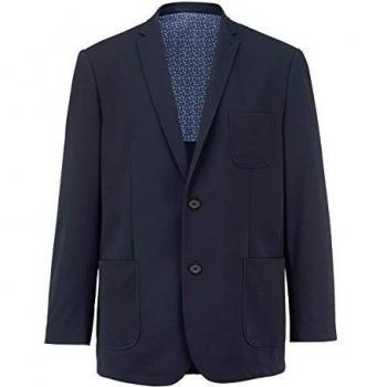 Men Plus Dunkelblau Jersey‑Jacke