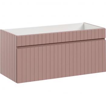 Meuble sous-vasque rose 100 cm stratifié