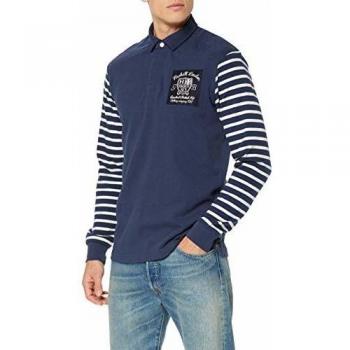 Polo Náutico de Rugby Hackett, Multicolor (Navy/White 5DJ), X-Large