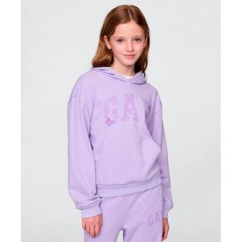 OVS Felpa con cappuccio e logo per bambina, colore viola, taglia S (114‑134)