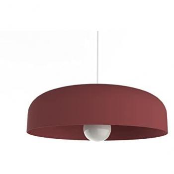 Lumicom Tuzzi Suspensión Monoclor 40cm – Diseño Metálico y Piel de Vaca