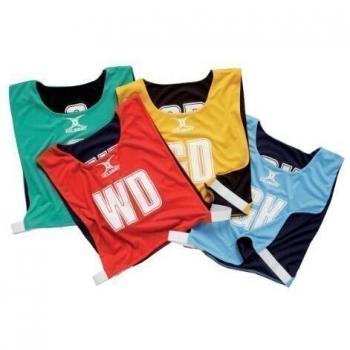 Green/Black Gilbert Netball Bibs (Lightweight, Reversible) – 7‑Pack – Size L