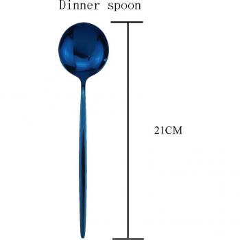 Elegantes Besteckset in Blau aus 304 Edelstahl