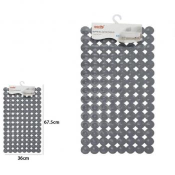 Antiscivolo in PVC grigio 67,5×36 cm – protezione per doccia e vasca