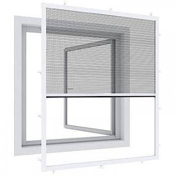 Windhager Insektenschutz Plissee Ultra Flat, 100 x 120 cm, weiß
