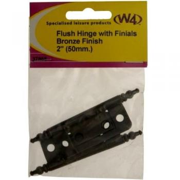 Bronze Finial Flush Hinge Duo