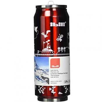 Ibili Lata Ecológica Isotérmica de 0.5L en Acero Inoxidable Rojo