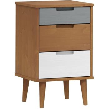 Table de chevet moderne en bois marron 40x35x65 cm